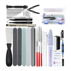 42 in 1 Model Building Tool Set Combo Accessories Kit Cut Tweezers Plier for Gundam Military Hobby DIY Grinding Polishing Drill
