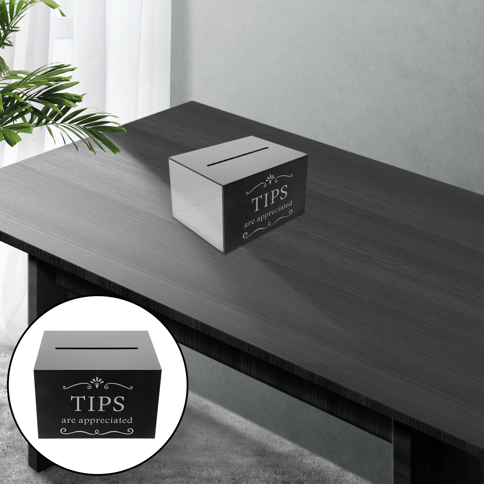 

Donation Tip Acrylic Money Storage Container Lock Suggestion Box For Cash Saving Raffle Slot Vote Box Tips Jar Bartender