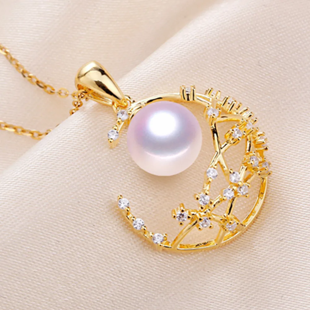 Moon style  high-quality and beautiful temperament pearl pendant pendant,9-10mm South Sea pearl AAA  10-11mm 925s