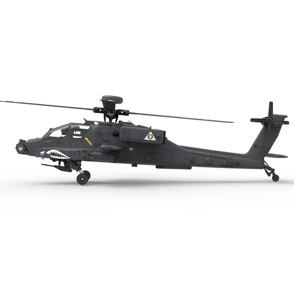 YXZNRC F11-S 1:32 AH-64 Apache Scale 2.4G 6CH GPS Altitude Hold Optical Flow Positioning 5.8G FPV Camera RC Helicopter RTF