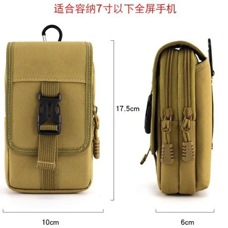 Tas Pinggang Taktis untuk Berkemah dan Berburu, Dompet Pria, Tas Pinggang Lapis Ganda, Tas Olahraga Luar Ruangan Tahan Air, Tas Ponsel, Tas Sabuk