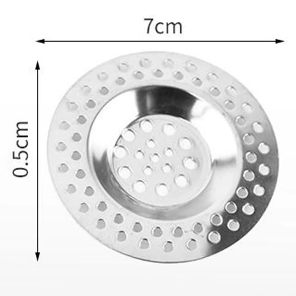 2PCS Sink Drain Strainer in Stainless Steel for Kitchen and Bathroom Applications with Standard Size Compatibility
