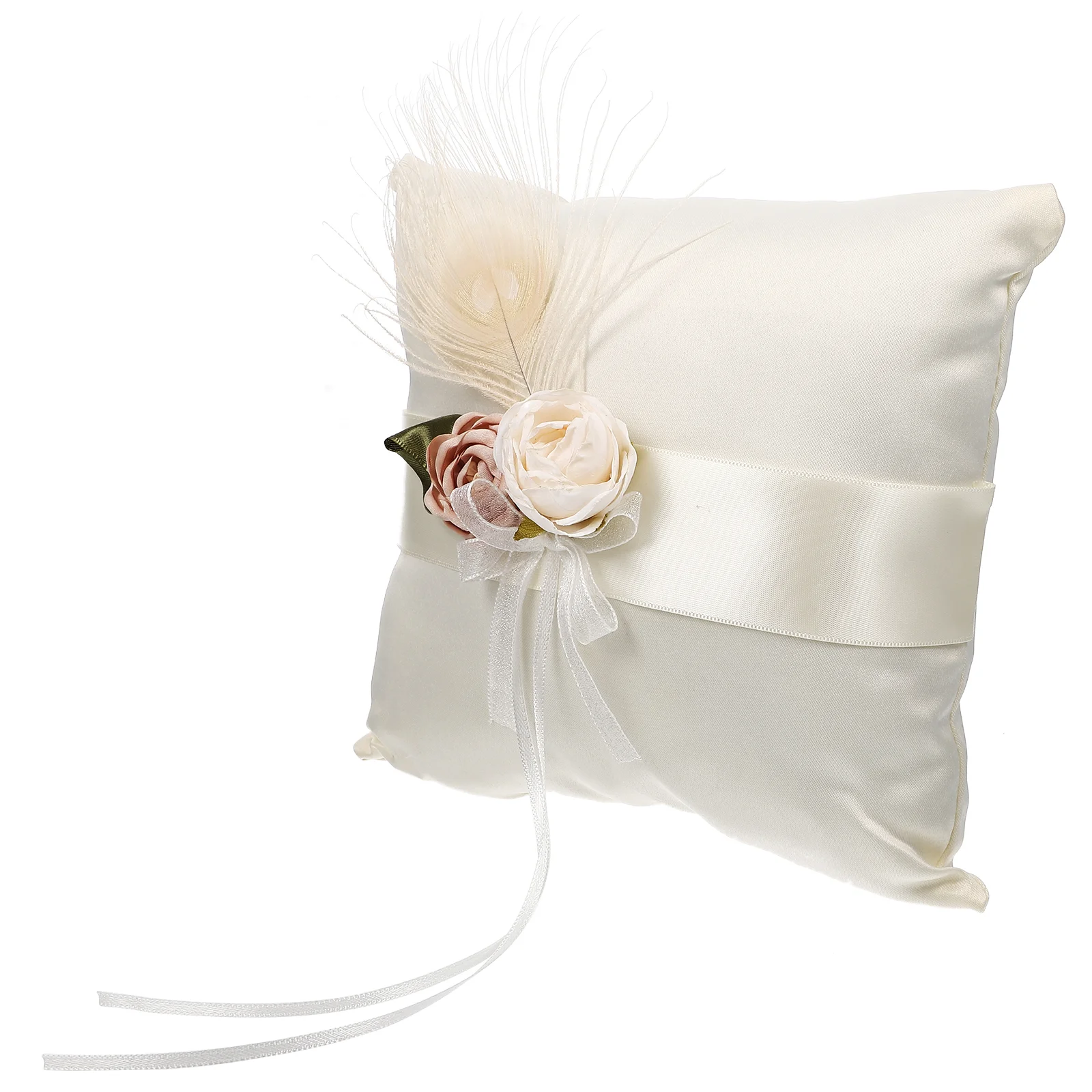 Wedding Ring Pillow Flower Basket Marriage Rings The Flowers Supplies Satin Romantic Ceremony Bride