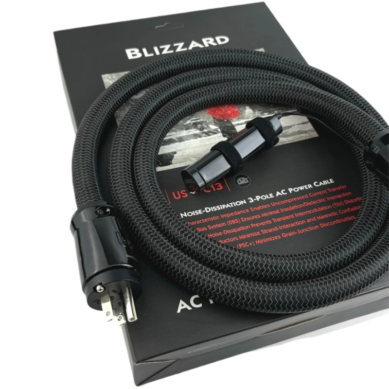 Cable de alimentación de CA Blizzard XTRM C13, superficie perfecta de cobre + cable de alimentación de Audio HiFi de rango completo, enchufe estadounidense y europeo