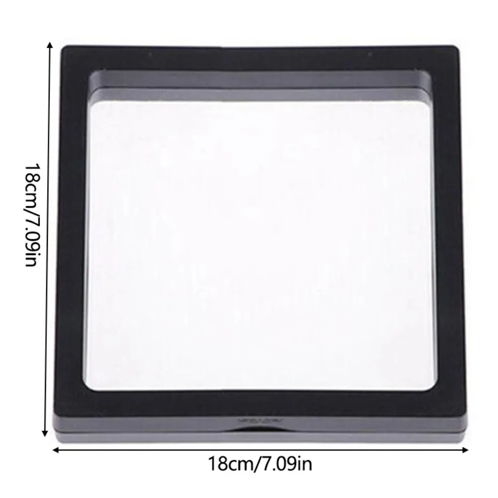 Plastic Transparent Square Frame Storage Box 14x14cm