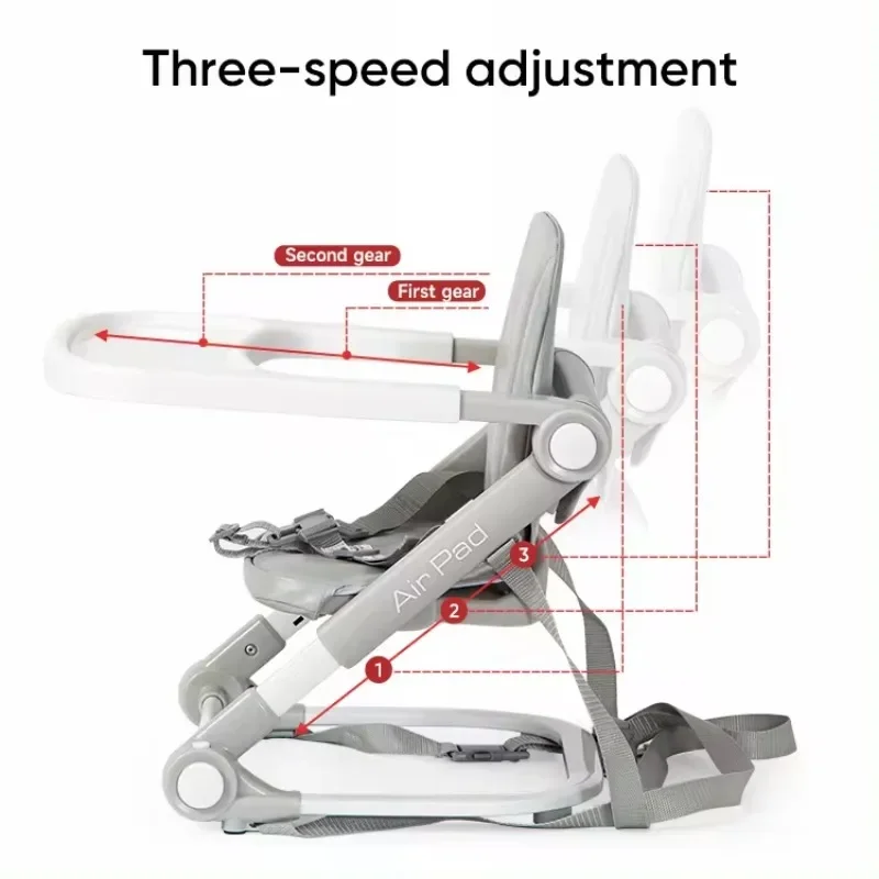Tragbarer Multifunktions-Baby-Sitzerhöhungssitz, moderne Kinder-Ess-Türsteher, hohe Fütterung, Kinder-Baby-Esszimmerstühle mit Rädern