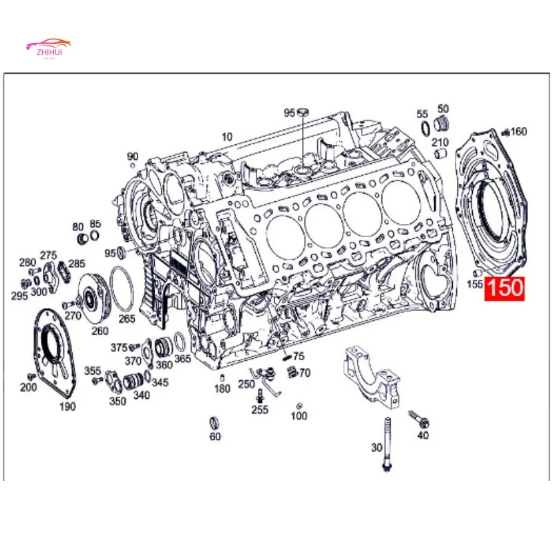 

OEM A1770104805 1770104805 Car Crankshaft Rearoil Seal for Mercedes-Benz 176 177 178 4.0T