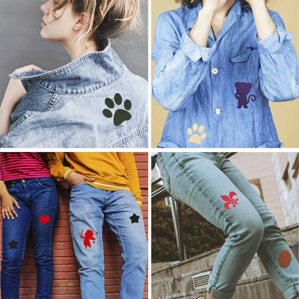 1pc/5pcs/10pcs Iron on Fabric Patches for Clothes Sewing Patches Denim Jean Repair Canvas Puffer Down Jacket (4.9 x 3.7 Inches)