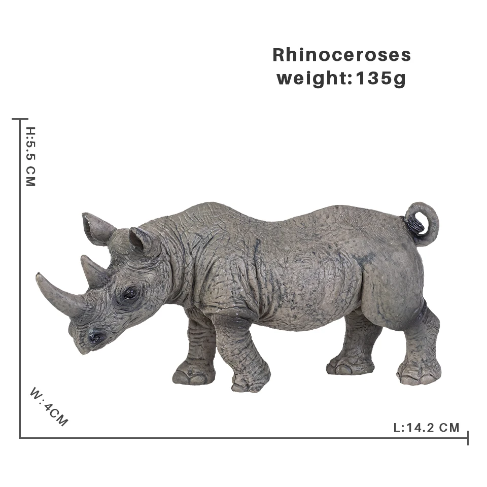 Solide Simulation Wild Zoo Tier Schimpansen Giraffe Zebra Modell Action-figuren Bär Nilpferd Nashorn Figuren Spielzeug für Kinder – Detail 7