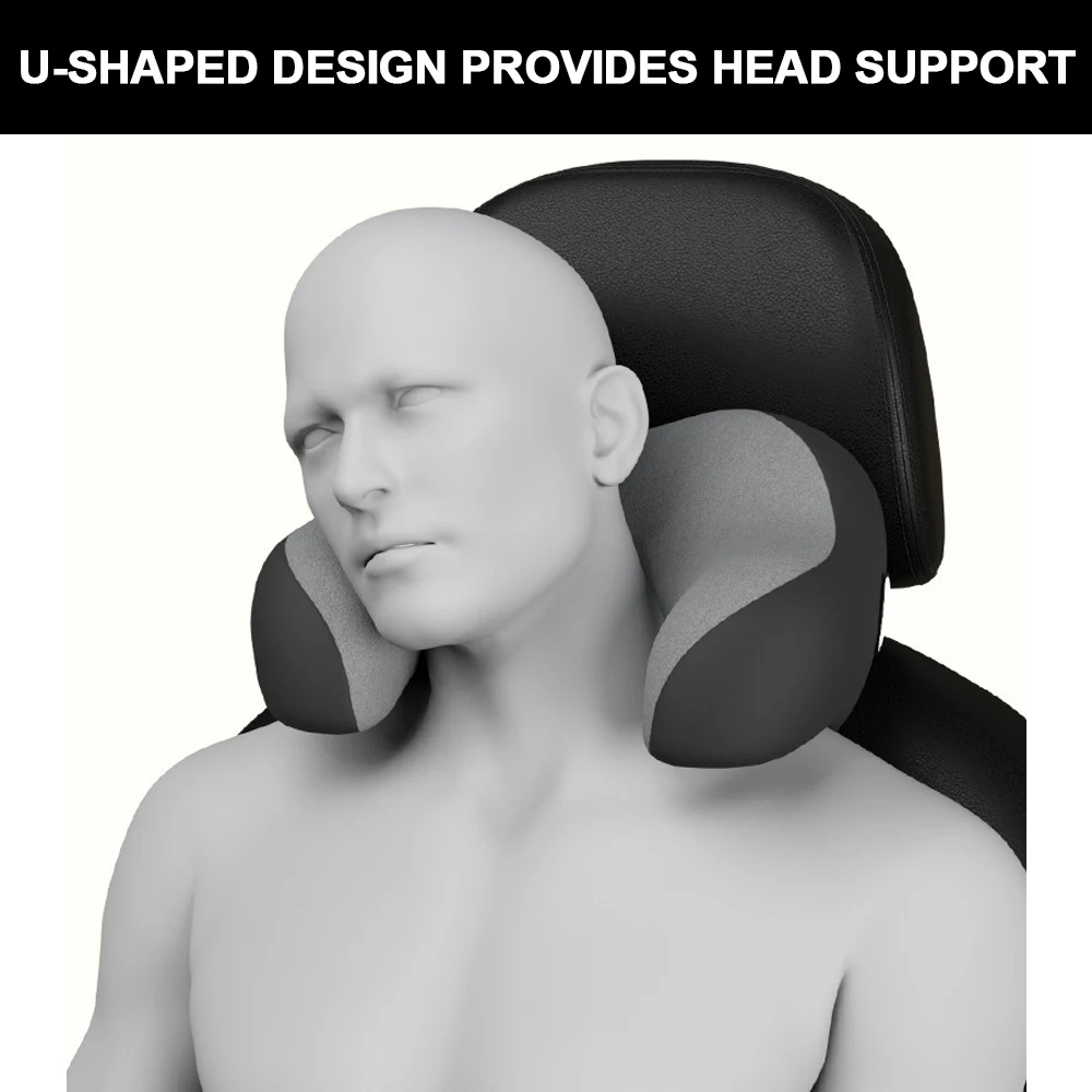 Car Head Neck Pillow Ergonomic U-Shaped Pillow Pillow Rest Universal Memory Foam Car Seat Headrest Head Neck Protector