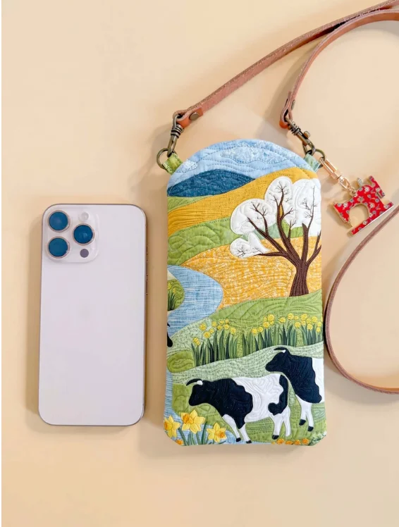 3D Printed Quilted Crossbody Cell Phone Bag Personalized Gift Adjustable Strap Mini Shoulder Purse Pouch Women Daily Outdoor Bag