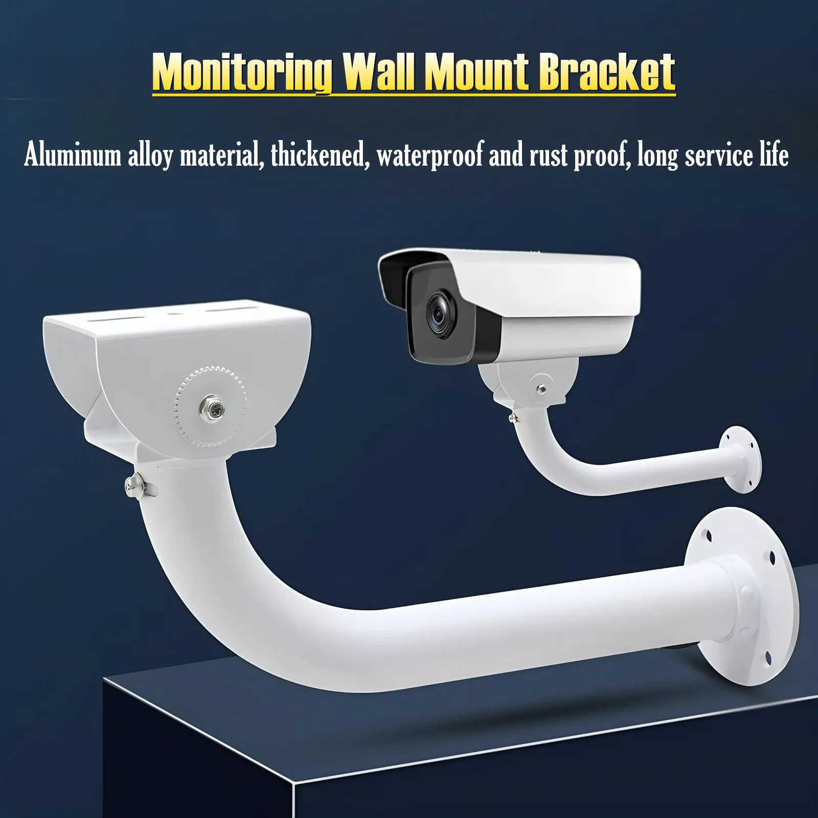L Type Elbow Tube 200mm CCTV Stand Wall Mount Bracket Aluminum Ceiling Holder for Security Surveillance Cameras