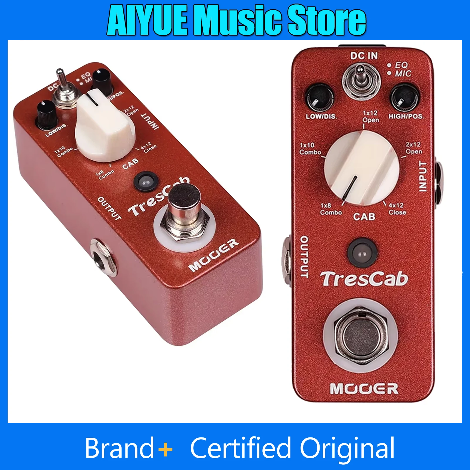 

MOOER TresCab Guitar Effect Pedal Digital Cabinet Simulation True Bypass Full Metal Shell Pedal Electric Guitar Accessory Parts