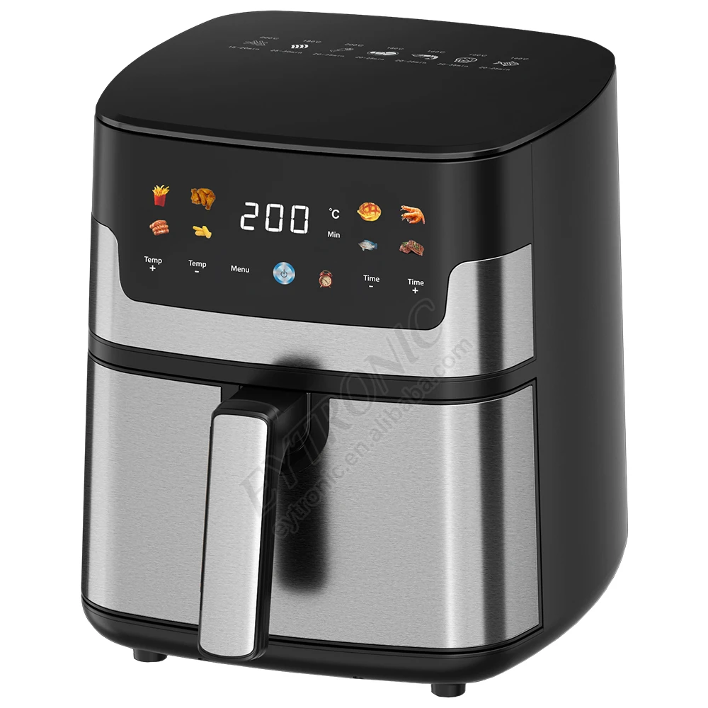 

2026 New Model Multi-functional2025 New 5L 6L8L Airfryers Stainless Steel With Color Digital Touch Screen Air Fryer Smart Machin