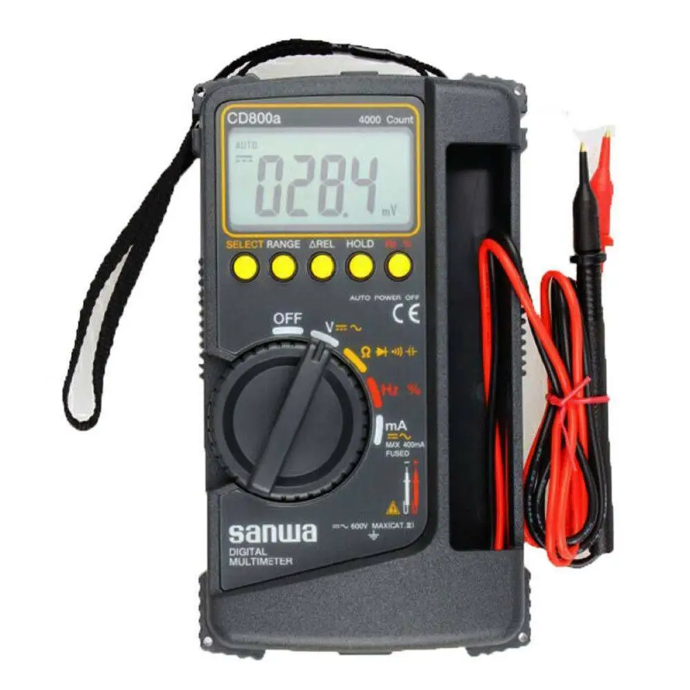 

New SANWA DIGITAL Multimeter CD800a DMM 4000 Volt counter tester meter