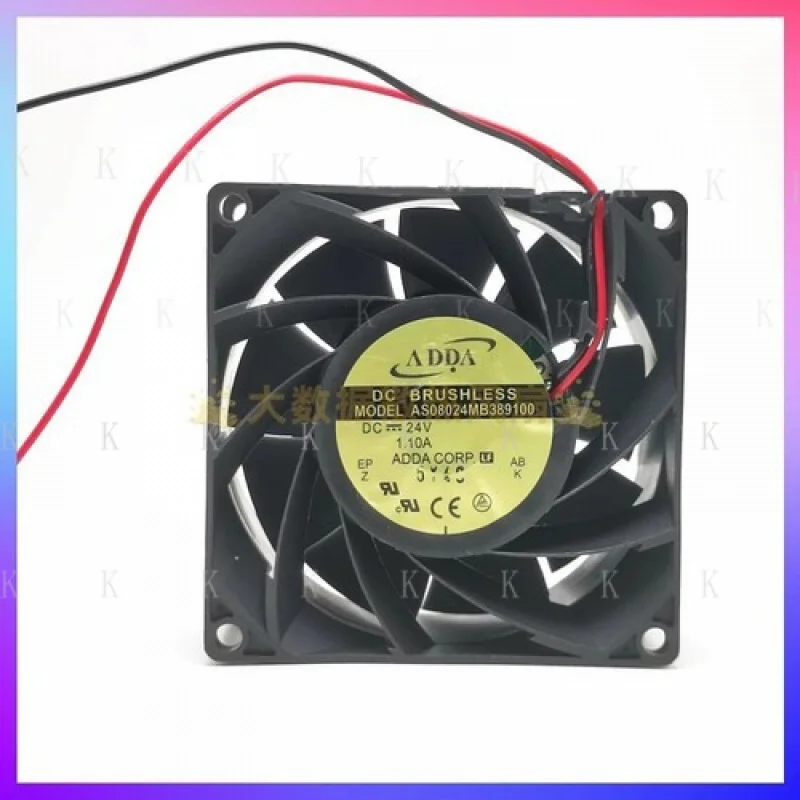 

C FOR ADDA AS08024MB389100 8038 DC24V 1.10A 8CM 2-Wire Inverter Cooling Fan