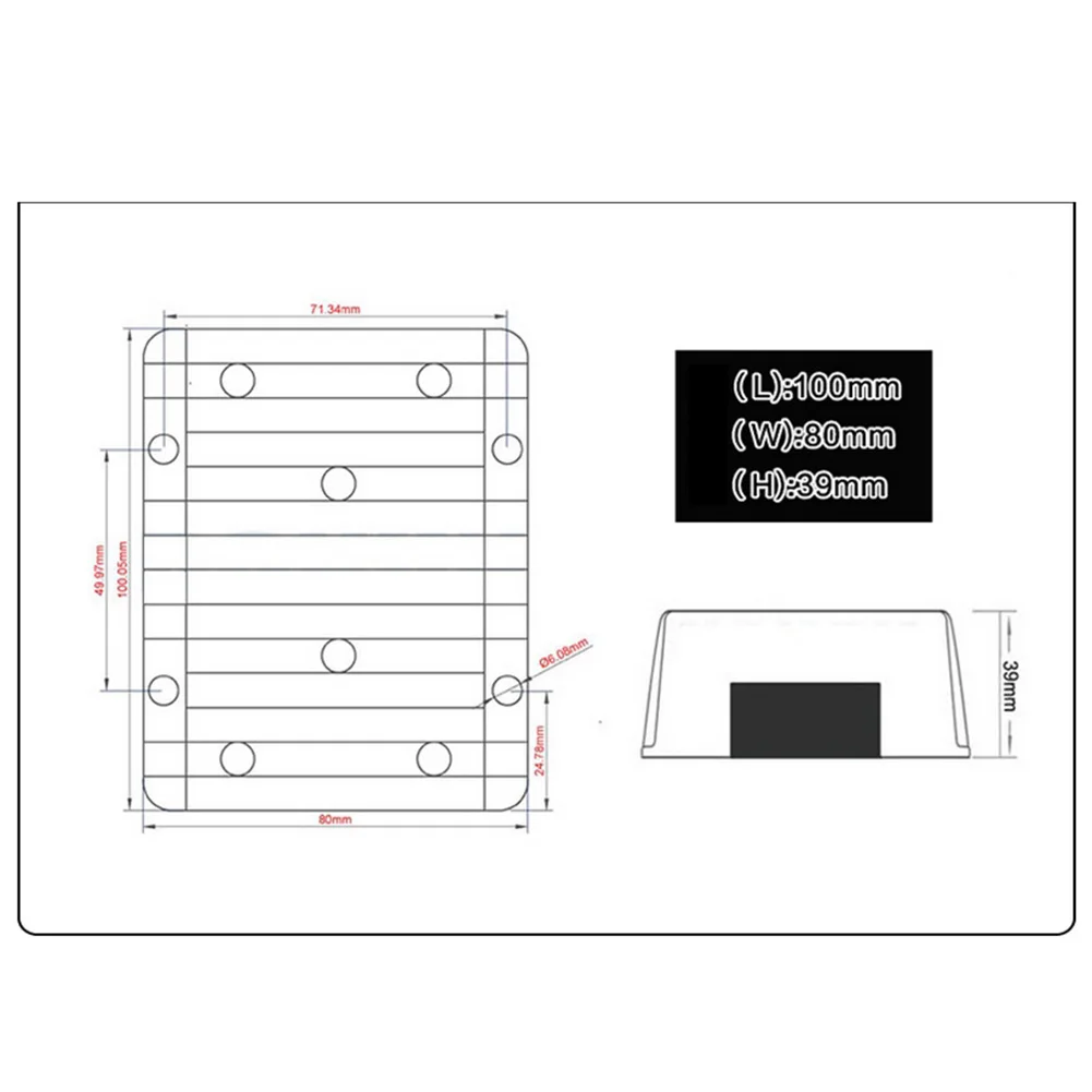 

High Efficiency 10A Power Supply Power Conversion 100x80x39mm 560W Power Aluminum Casing Input 10-30V Natural Heat Dissipation