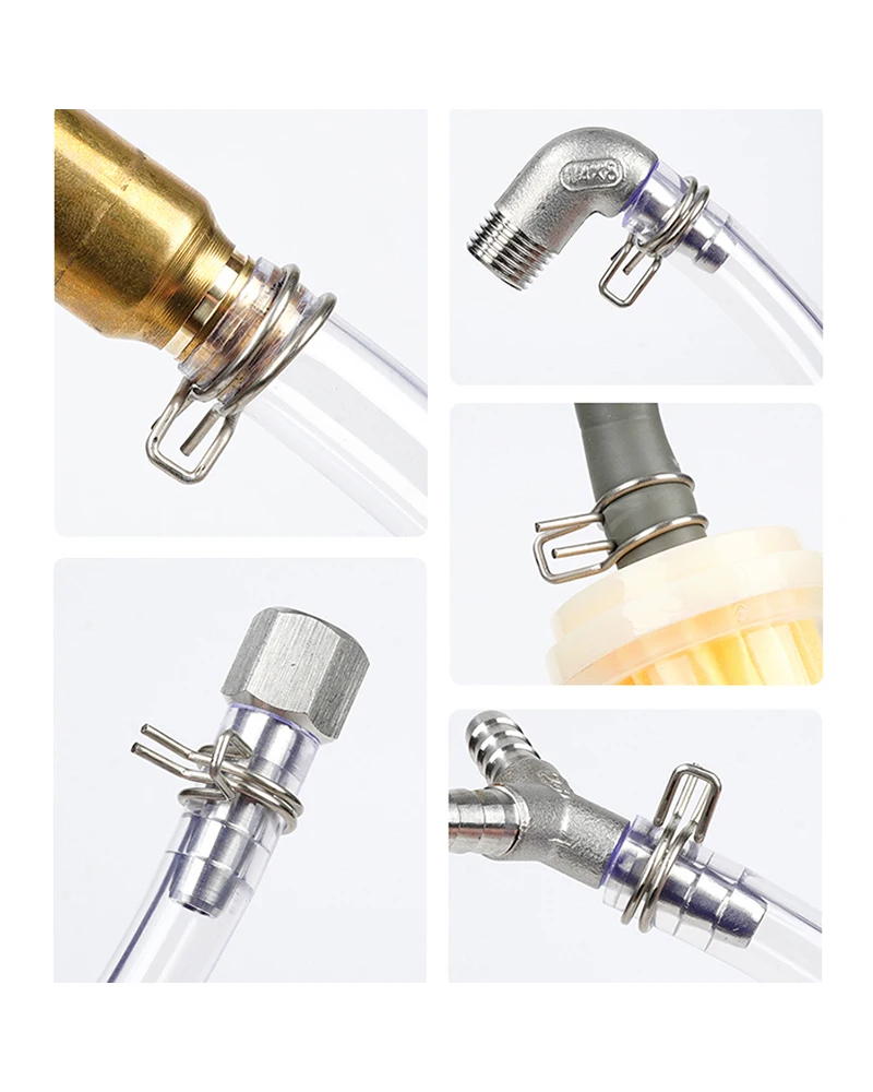 Obrázek 6: 10ks 3mm-28mm hadicové svěrka nerez ocel trubice jaro klipů palivo linky hadicové svěrky pečetního dýmka klipů hardware příslušenství