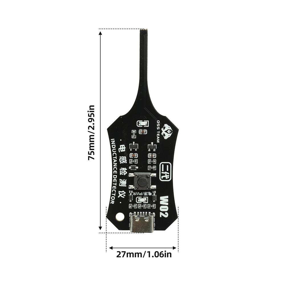 Picture 7: DC 5V Inductance Tester Motherboard Coil Type-C Coil Inductor Fault Detector with Green Light Indicator for Phone PCB Repair