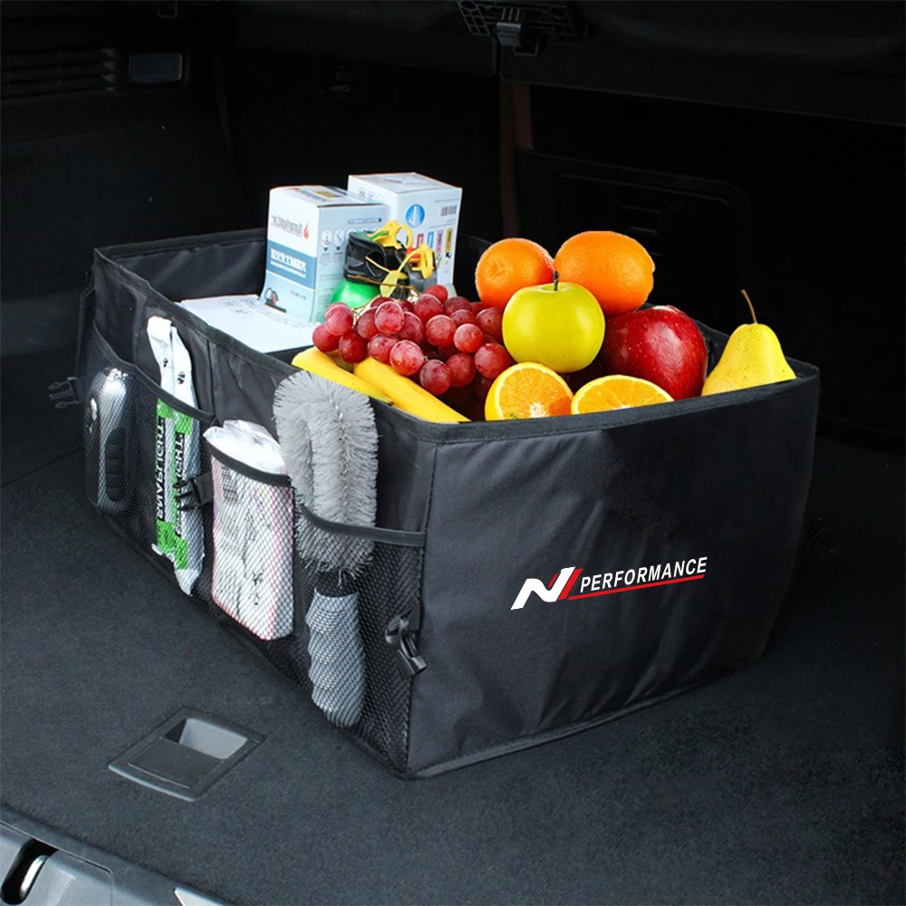 For Hyundai i30 Tucson nx4 i20 Kona Veloster Elantra n nline Sonata N Foldable Car Trunk Storage Box Car Stowing Tidying Case