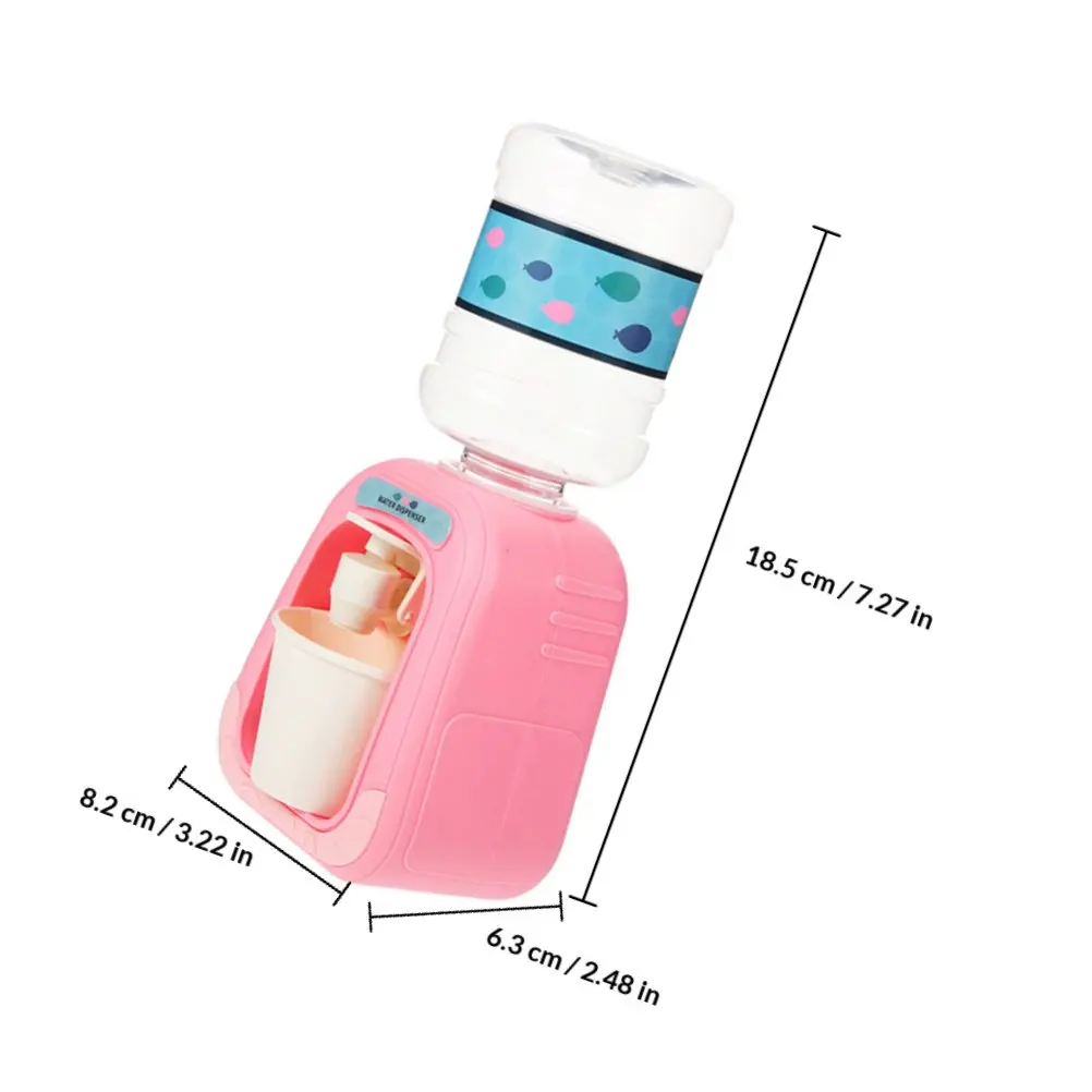 2Pcs Mini Water Dispenser Kids Compact Small Water Cooler Interactive Drinking Fountain Miniature Appliances Playroom Essential