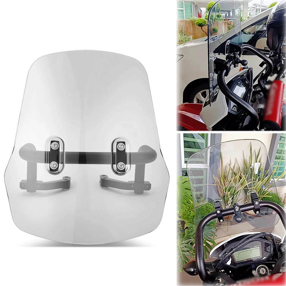 For Honda CRF250L/S CRF250M CRF300L Motorcycle Windshield Windscreen Street Bike For Honda CRF 250L 250M 300L 2021 2022 2023