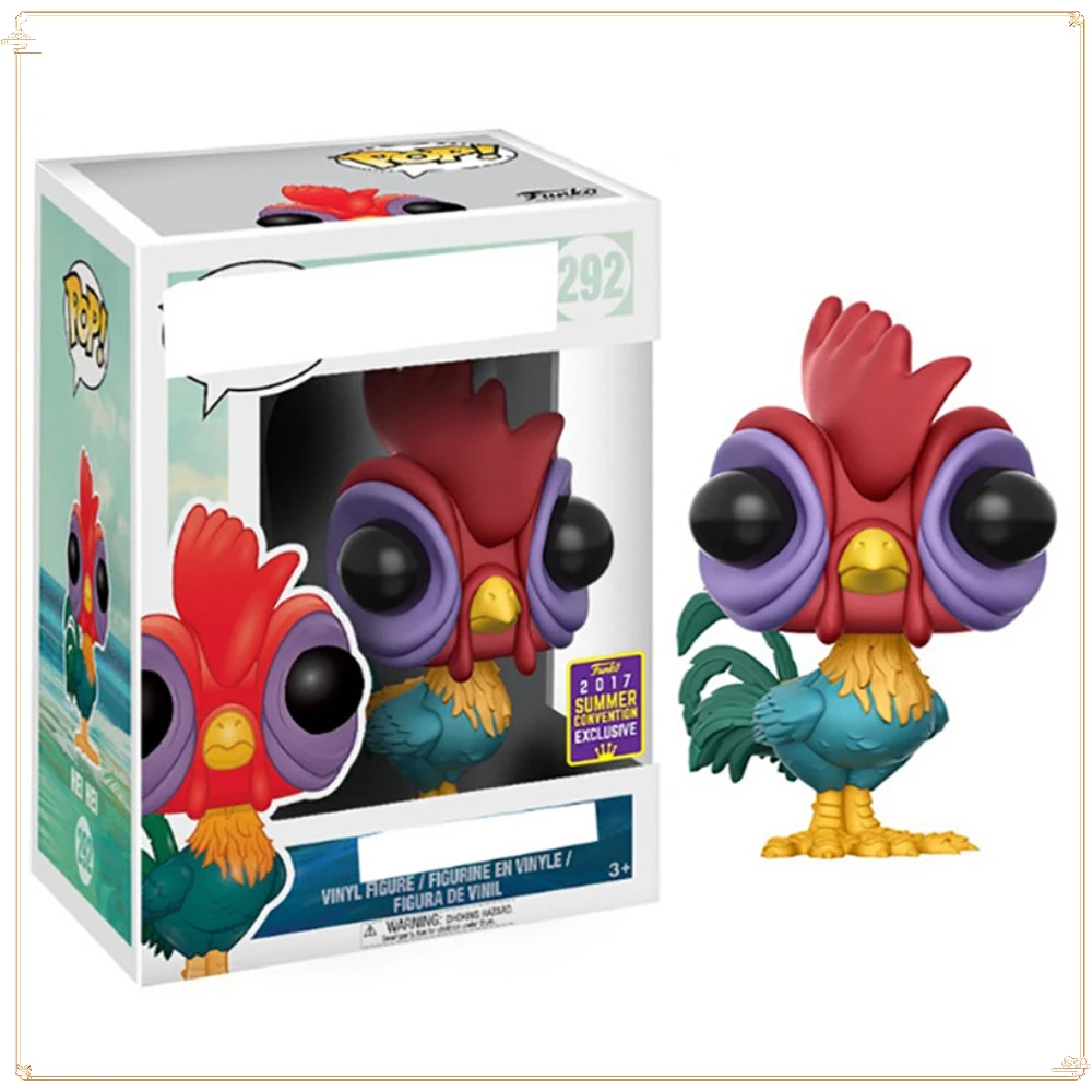 FUNKO POP Spielzeugfiguren Klassische Cartoon Moana Kind Weihnachtsgeschenk Ornament Modell Sammlung Geschenk Puppe Heihei Lustiges handgemachtes Spielzeug