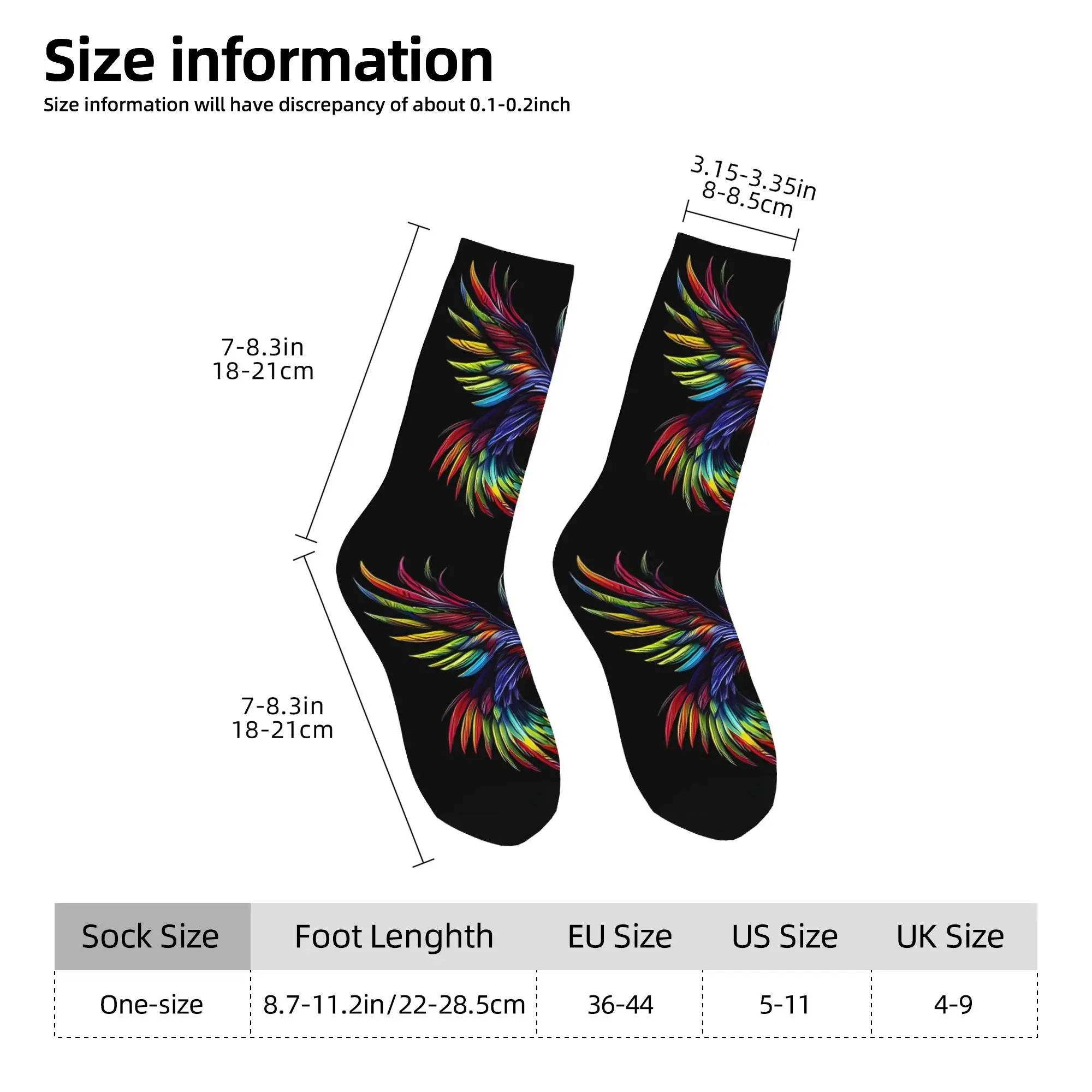 1pc Paradise Bird Printed Men's Socks  Novelty Hip Hop Harajuku Pattern Crew Sock Casual Gift
