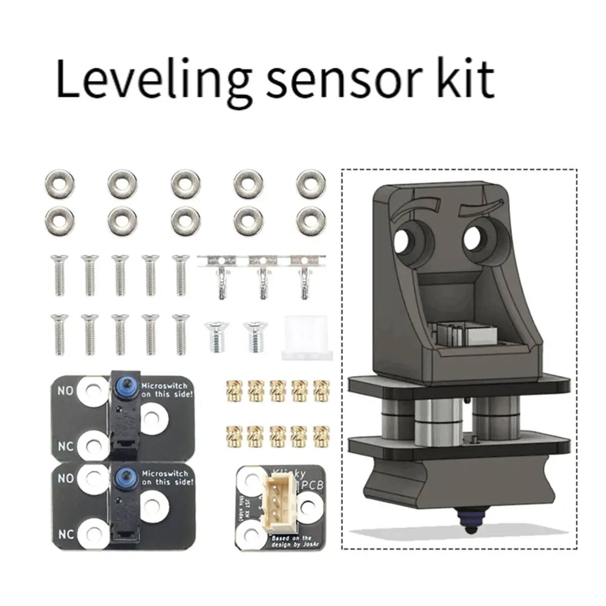 (B63C) PCB Klicky Kit Z Auto Leveling Kits 3D Printer Auto D2F-01/D2F-01L/D2HW-A201D for Voron Klicky Probe Kit Impressora 3D