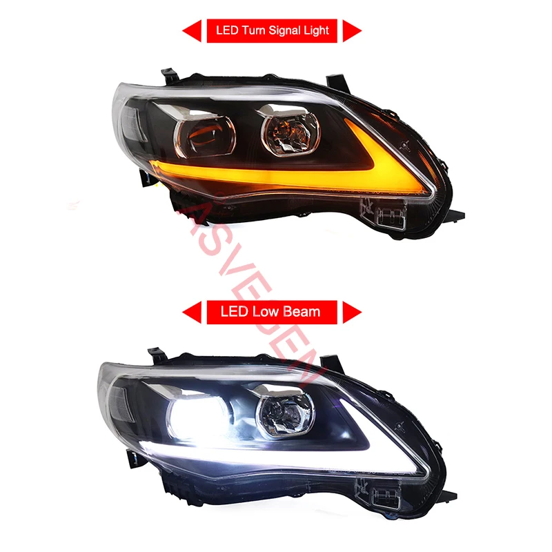 Manufacturers Headlights With Sequential Turn Signal Headlights 2011 2012 2013 LED Head Light for corolla Headlamp