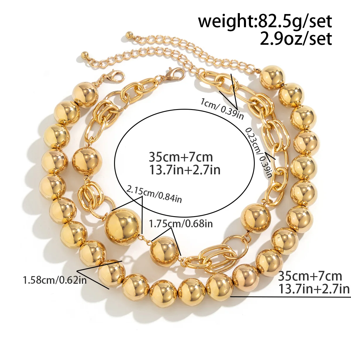 DIEZI Exaggerated Multialyer CCB Beads Pearl Choker Necklace For Women Party Punk Fashion Choker Statement Collar Neck Jewelry