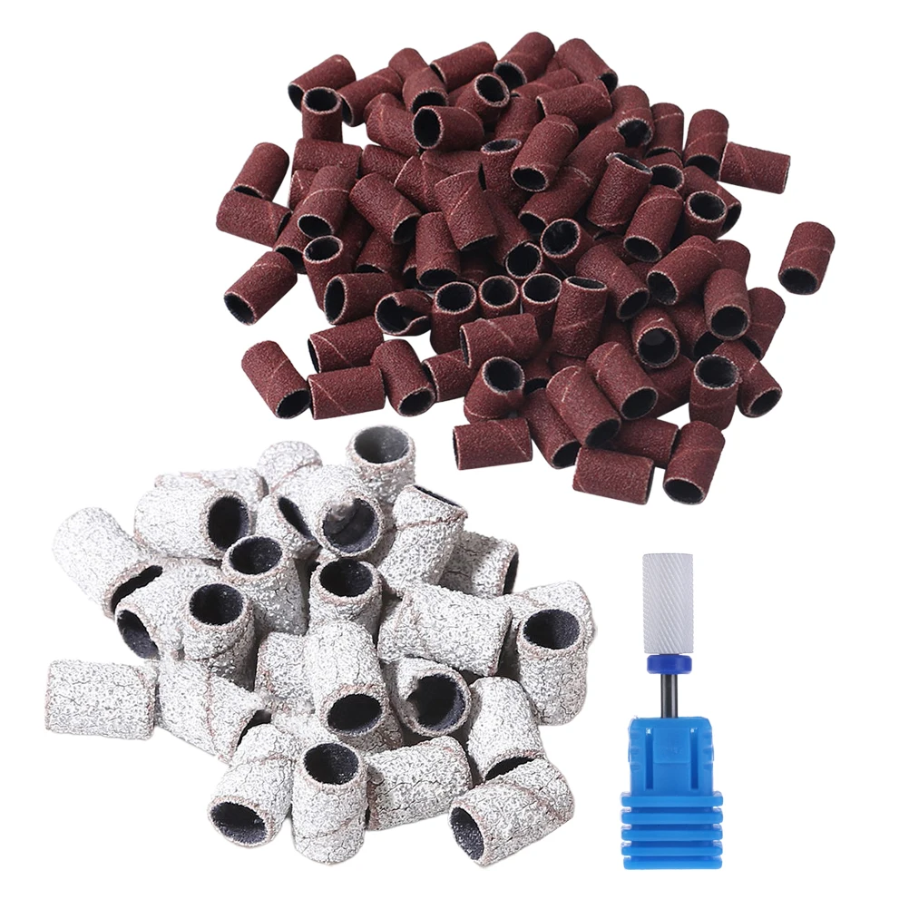 

201Pcs Sanding Nail Polishing Band Gel Gel Polish Remover Remover Grinding Head Manicure Pedicure Tools Accessories