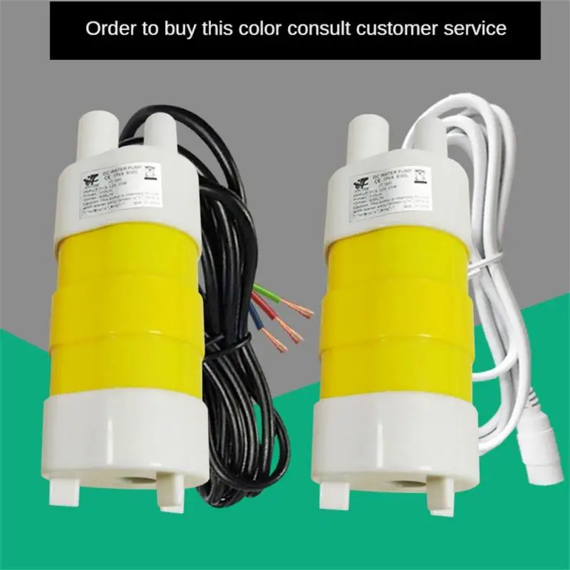 12V 24V DC Miniature Multifunctional Brush Submersible Pump Low Noise Motor Pump 600L/H Equipment Pump Straight Water Pump