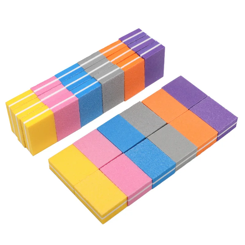 

50pcs Hot Sale Sponge Mini Nail File Block Buffer Sanding 100/180 Grit