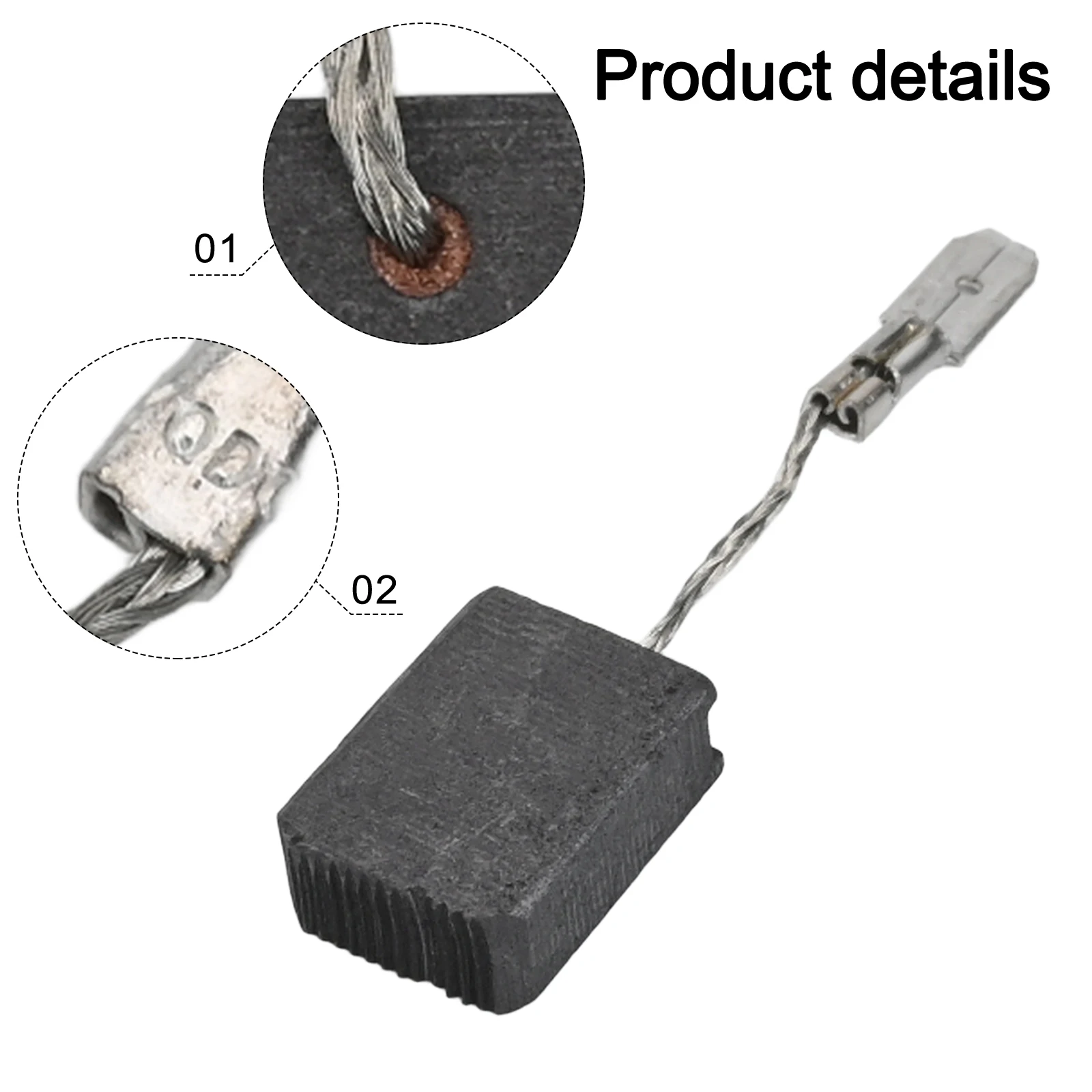Carbon Brush Set 4pcs for WEP 15 150 Angle Grinder Replacement Parts Matching 316055220 Model Standard Power Tool Brush Size