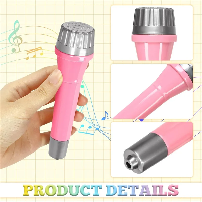 حزمة MACH-16 من الميكروفونات البلاستيكية، ميكروفون مزيف ملون لحشو أكياس جودي وهدايا حفلات أعياد الميلاد