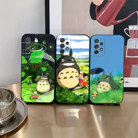 TotoroES Phone Case For Samsung Galaxy S25 S24 S21 S23 S22 S20 Ultra Fe Plus A34 A16 A54 A24 A52 A53 M54 Cover