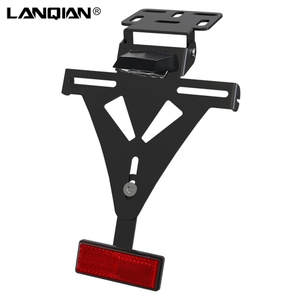 

Universal Motorcycle Aluminum License Number Plate LED Light Frame Holder Bracket Adjustable Angle Motorbike Accessories