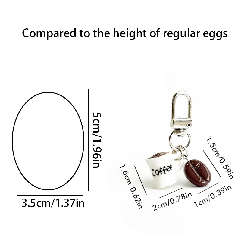 Mini Resin Coffee Cup Keychain Pendant Bag Decoration Phone Charm Gift for Coffee Lovers Friends Colleagues Christmas