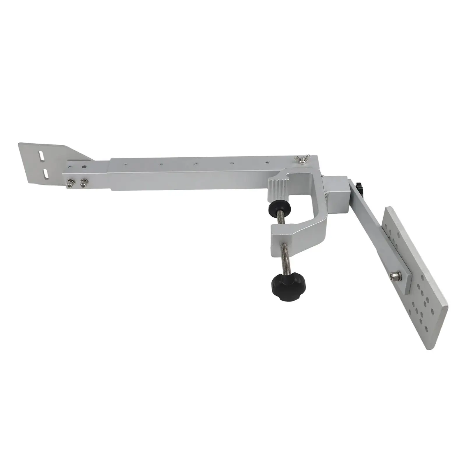 Marine Grade Aluminum Adjustable Fish Finder Mount Bracket with Rotatable Support Rod and Multi Hole Base for Compatibility