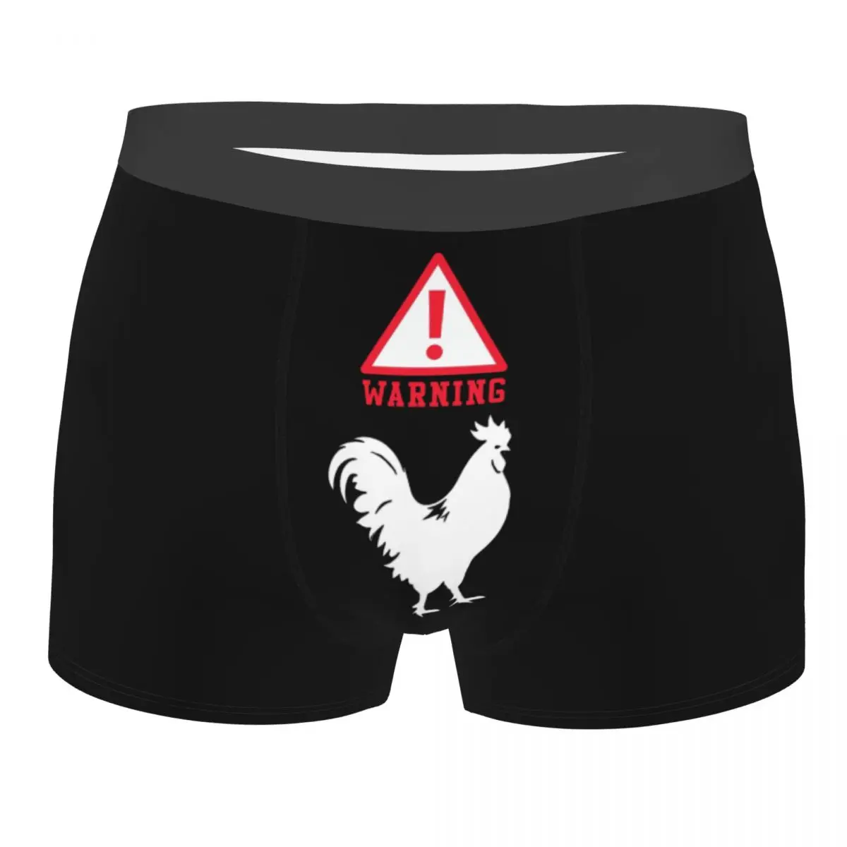 

Предупреждение на заказ, черная курица, графический дизайн, нижнее белье, мужские эластичные трусы-боксеры, шорты, мягкие трусы для Homme