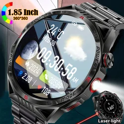 New For Huawei Smart Watch Men 1.85'' HD Screen Outdoor Compass Flashlight Laser Light 450 mAh Large Battery BT Call Smartwatch