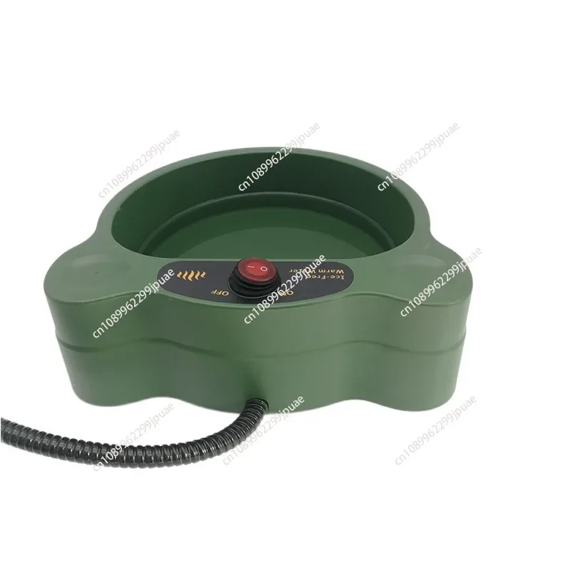 Pet Supplies Outdoor Heating Bowl Cat and Dog Food Plate Automatic Constant Temperature and Heat Preservation Water Bowl Green