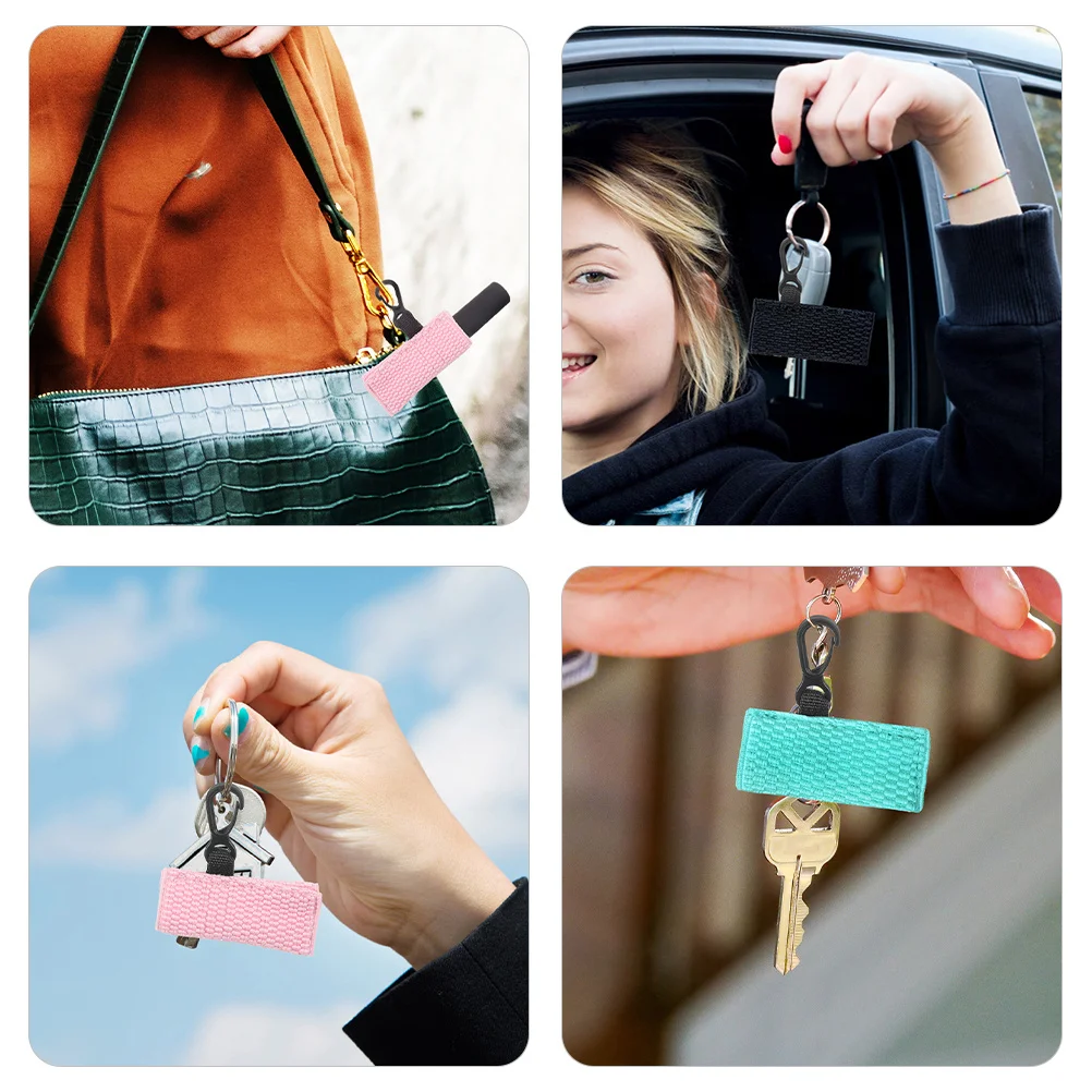 3 قطع محبوكة ملمع الشفاه الحقيبة المفاتيح تصميم أنيق فريد من نوعه شعور مريح اليد مناسبة للسفر حامل بلسم الشفاه #5