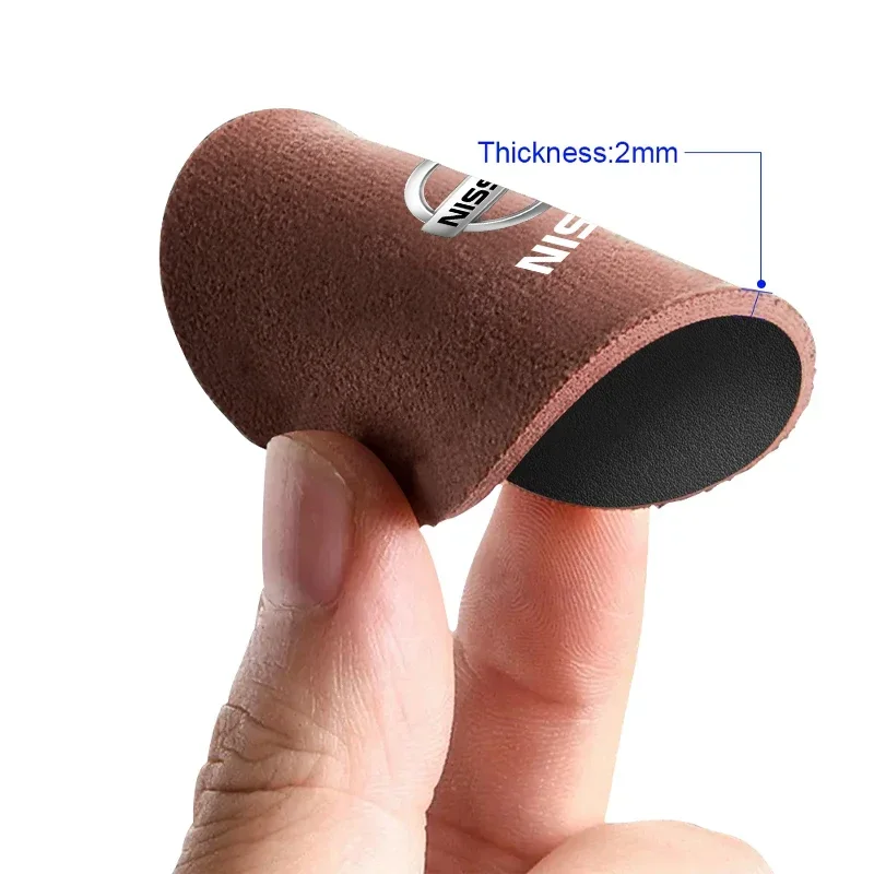 Car Leather Water Coaster Non-Slip Mat Car Bottle Holder Insert Pad For Nissan GTR X-trail Tiida Qashqai J10 J11 Leaf Kicks view 3