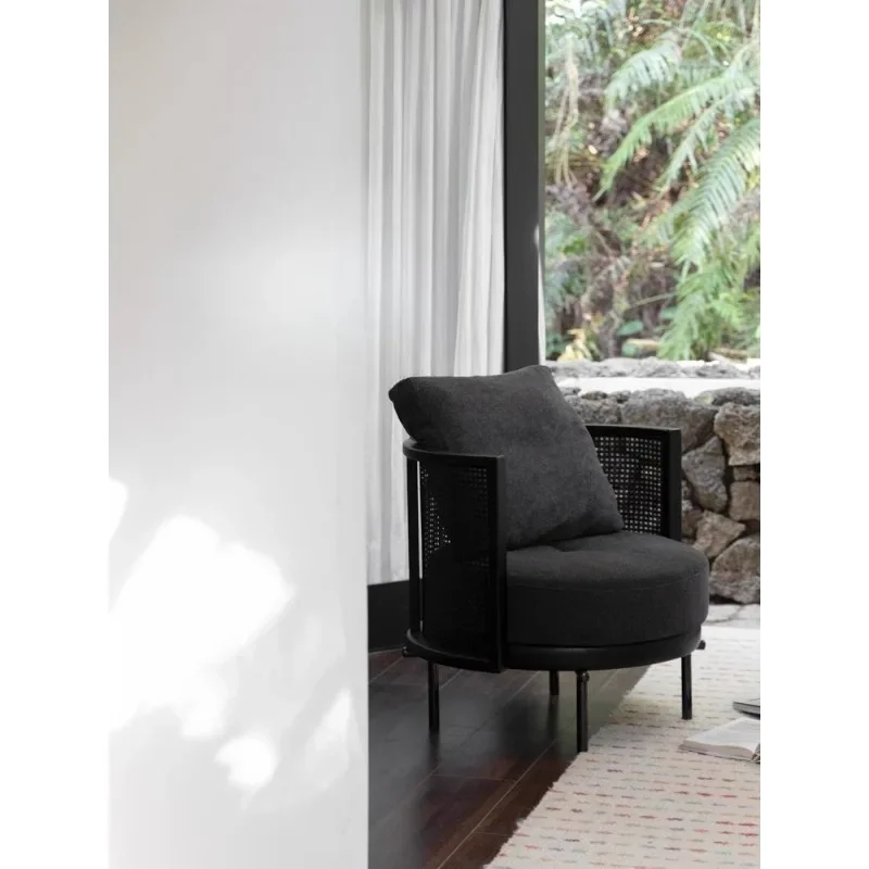 British solid wood soft bag armchair single sofa
