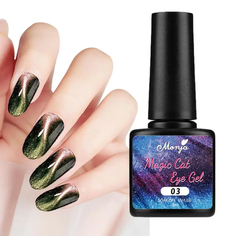 

Cat Eye Gel Polish Cat Eye Nail Gel Portable Glitter Gel Nail Polish Chameleon Gel Nail Kit For Girls Women Christmas Holiday