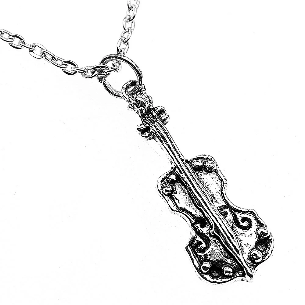 1pcs Cello Pendant Necklace Accessories For Women Jewelry For Woman Crafts Chain Length 43+5cm