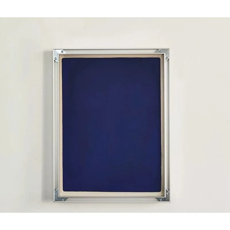Klein blue aluminum alloy reverse metal frame, letters modern living room decoration painting, poster Bauhaus hanging painting