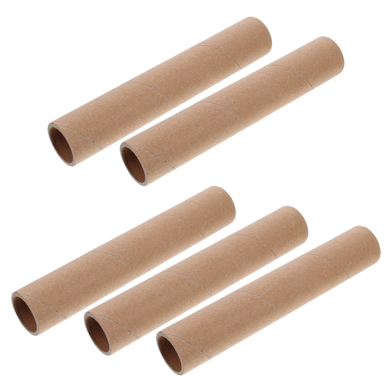 5 Stück Verpackungspappröhrchen aus braunem Kraftpapier, runde zylindrische Versandröhrchen für den Versand von Postern, Karten, Blaupausen, Kunst